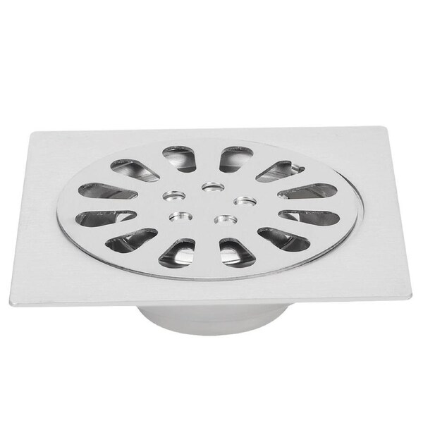 Single Zinc Alloy Bathroom Shower Square Floor Drain Cover Deodorant Kitchen