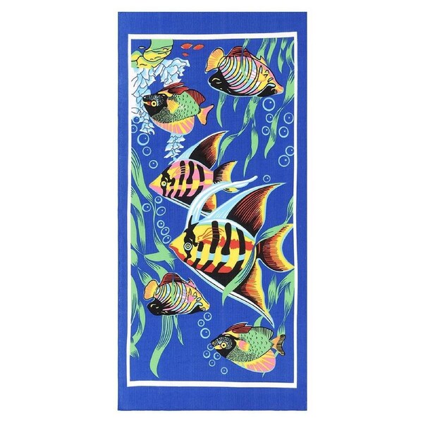 Multipurpose Polyester Fiber Picnic Mat Yoga Carpet Sun Proof Beach Bath Towel Tapestry (Blue)