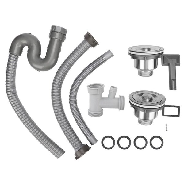 Stainless Steel S Bending Pipe Bathroom Basin Sink Water Drain Plug Draining Tool