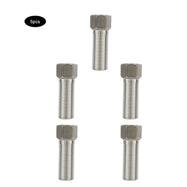 5pcs G1/2” Stainless Steel Pipe Fittings Adapter Connector for Bathroom Kitchen (B)