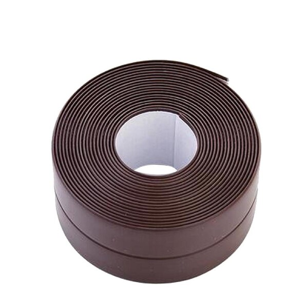 3.2m*3.8cm Self adhesive Waterproof Mildew Proof Kitchen Bathroom Sealing Strip Tape (Coffee)