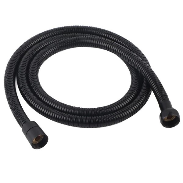 59in Long Stainless Steel Black Flexible Replacement Shower Head Hose G1/2"