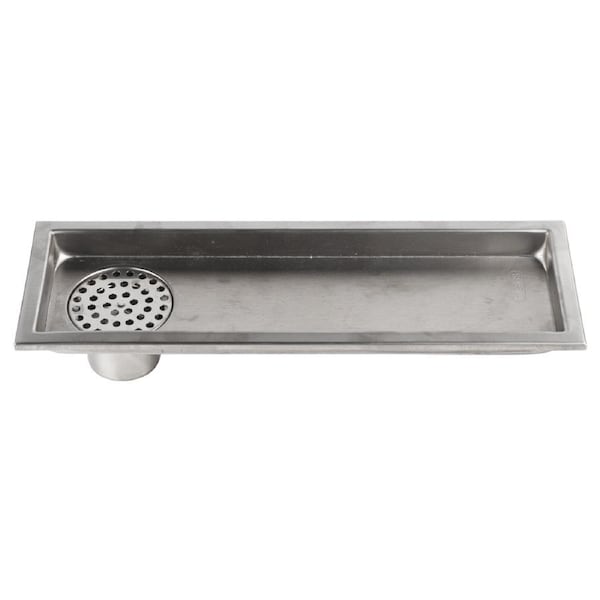 Large Flow Stainless Steel Rectangle Shower Floor Drain Bathroom Drainage Gully(side drainage)