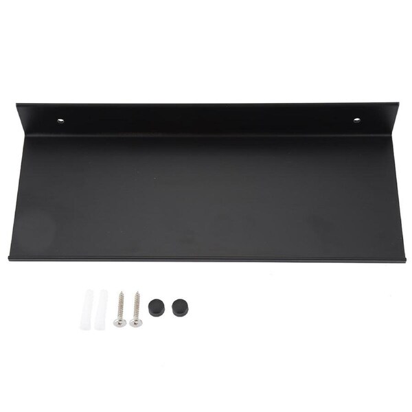 Black Bathroom Single Layer Space Aluminum Matte Rack Shelve (#50cm)