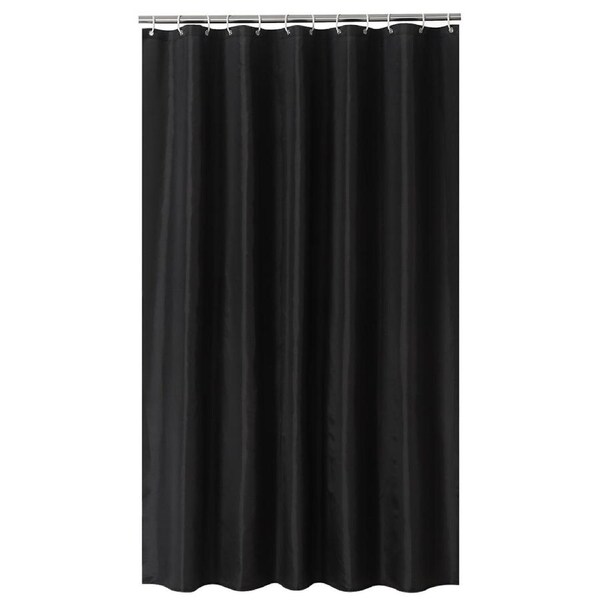 Black Wall Pattern Shower Bath Curtain Waterproof Bathroom Curtain Hanging Hooks #1
