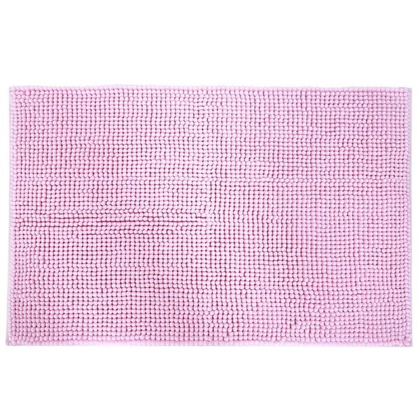 Chenille Anti slip Water Absorbent Non slip Mat Bathroom Living Room (Pink)