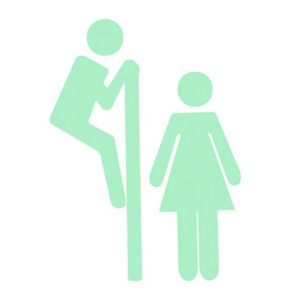 Wall Stickers Night Lights Delicately Carved Boys and Girls Pattern Decoration for Toilet