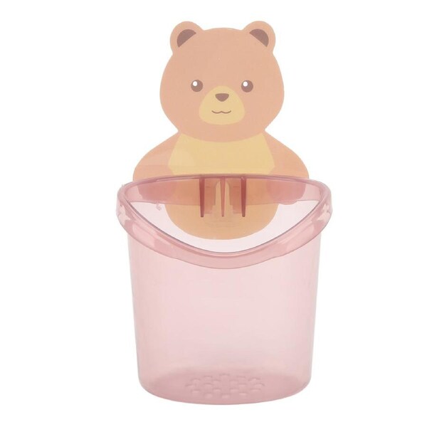 Wall Mounted Bathroom Toothbrush Holder Toothpaste Storage Box Home Storage RackPink