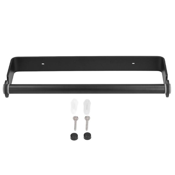 32cm Toilet Paper Holder Wall Mounted Toilet Tissue Roll Holders for Bathroom Kitchen Matte Black