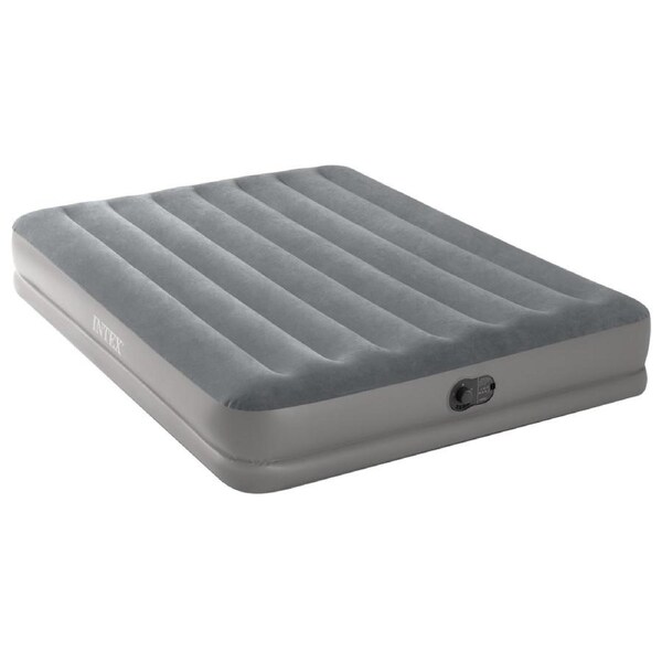 Intex Queen Dura-Beam Prestige Gray Airbed with Fastfill USB Pump