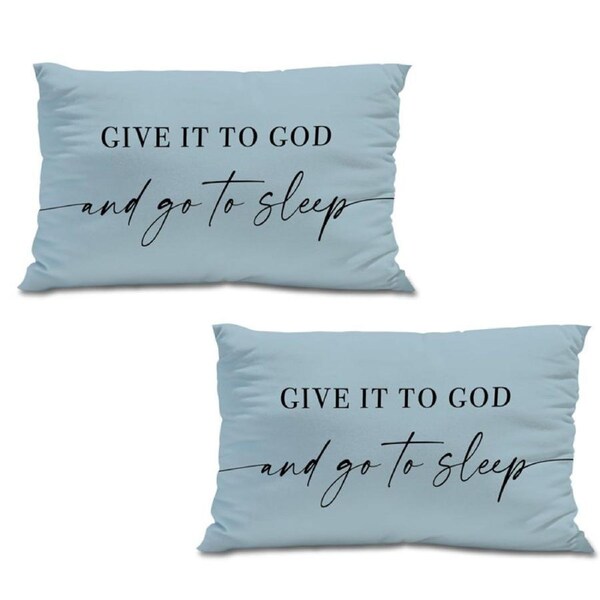 Catzon 2 Pcs Summer Lumbar Pillow Covers Linen Pillowcase for Home Decor-Set 25