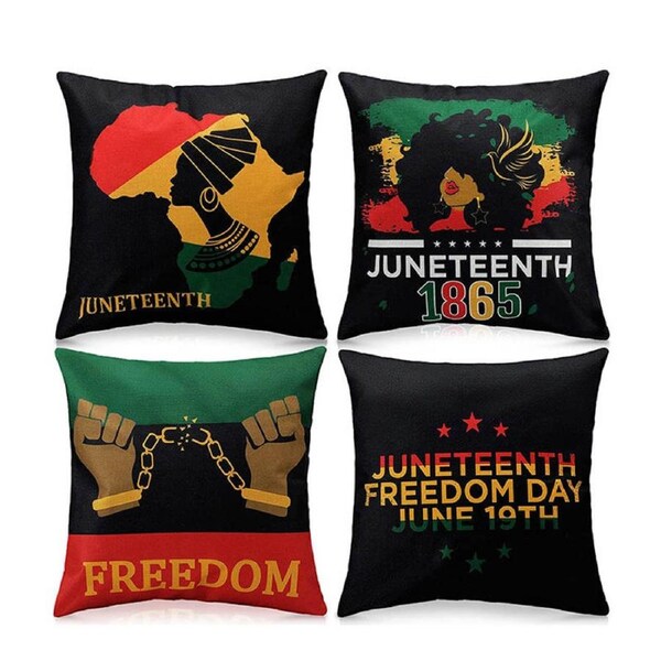 Catzon 4 Pcs Abstract Throw Pillow Covers Linen Modern Art Decor Pillowcase-Set 4