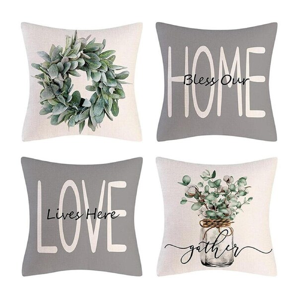 Catzon 4 Pcs Decorative Throw Pillow Covers with HD Printing for Home Decor-28