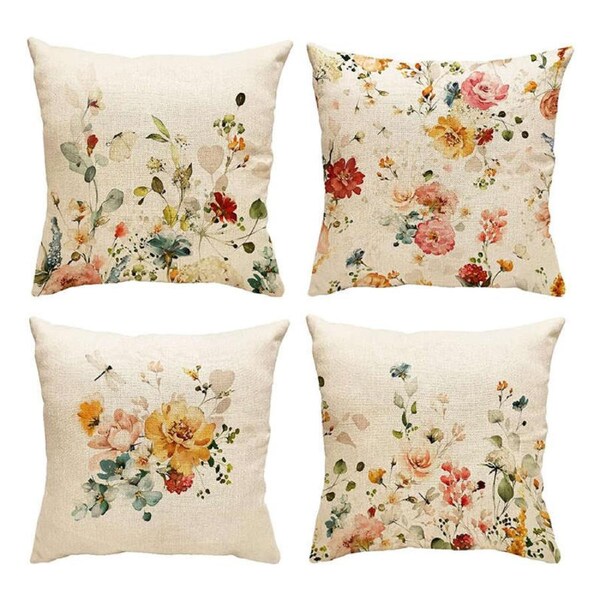 Catzon 4 Pcs Decorative Throw Pillow Covers with HD Printing for Home Decor-37
