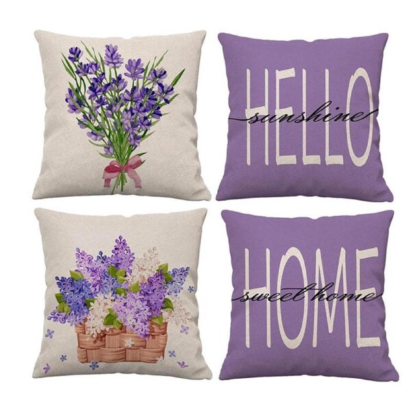 Catzon 4 Pcs Decorative Throw Pillow Covers with HD Printing for Home Decor-8