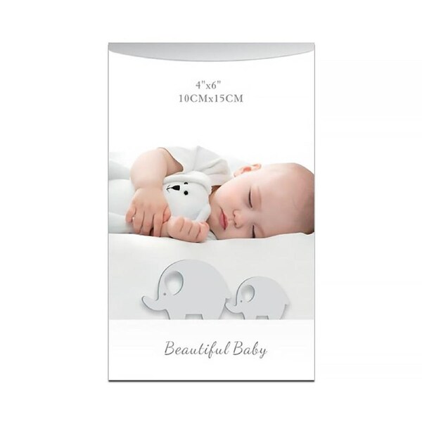 The Russell Collection Photo Frame 4x6 Shadow Beautiful Baby, Whitehill HP-SH4BB