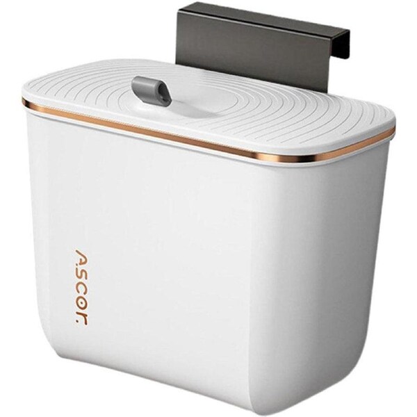 7L Wall Mounted Trash Can with Lid Large Capacity Kitchen Bathroom Waste Bin