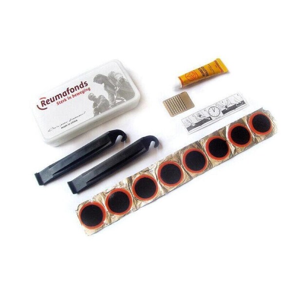 Bike Tube Puncture Repair Kit with Patches Glue Levers for Road MTB Cycling