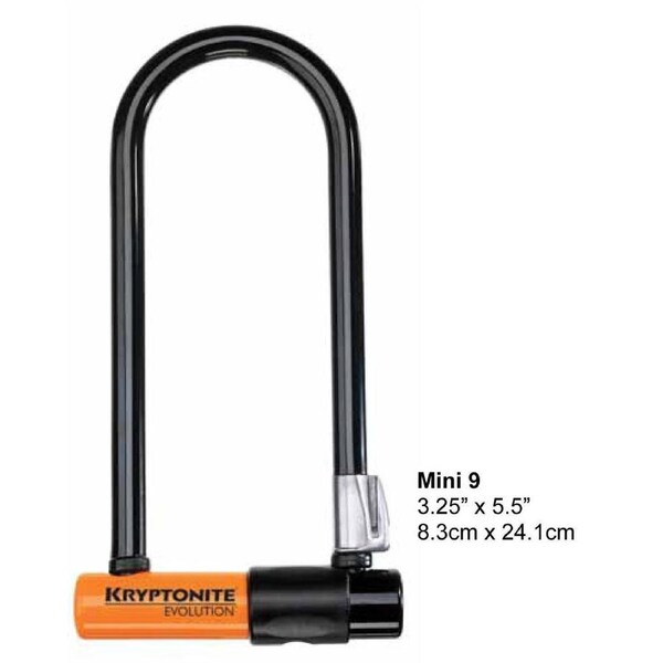 Kryptonite Evolution Mini 9 Bicycle U Lock 8.3Cm X 24.1Cm