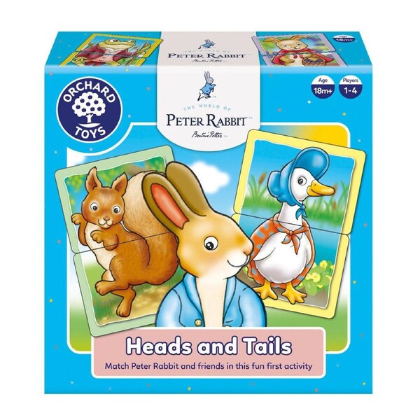 Orchard Toys Peter Rabbit Heads & Tails Kids Educational Activity Game 18m+