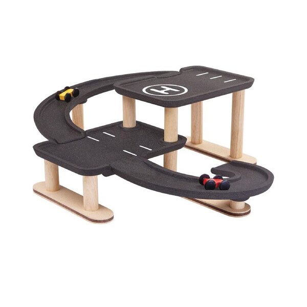 PlanToys Race N Play Wooden Parking Garage 51x43cm Toy Kids/Children 3y+
