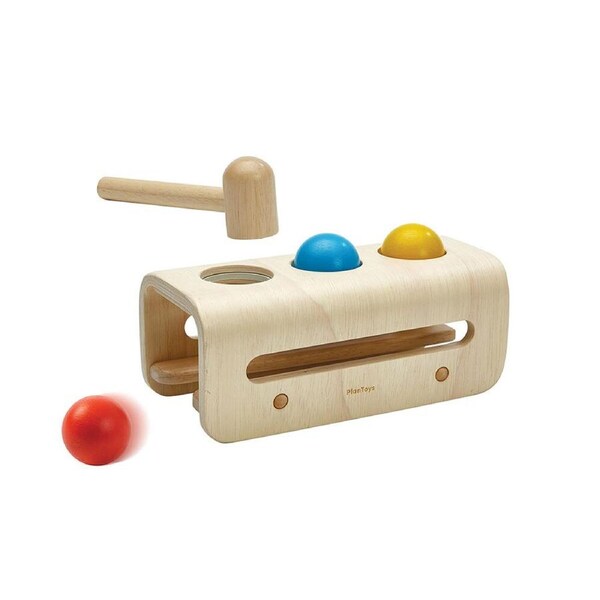 PlanToys Wooden Hammer Balls Kids/Children Interactive Activity Toy 12m+