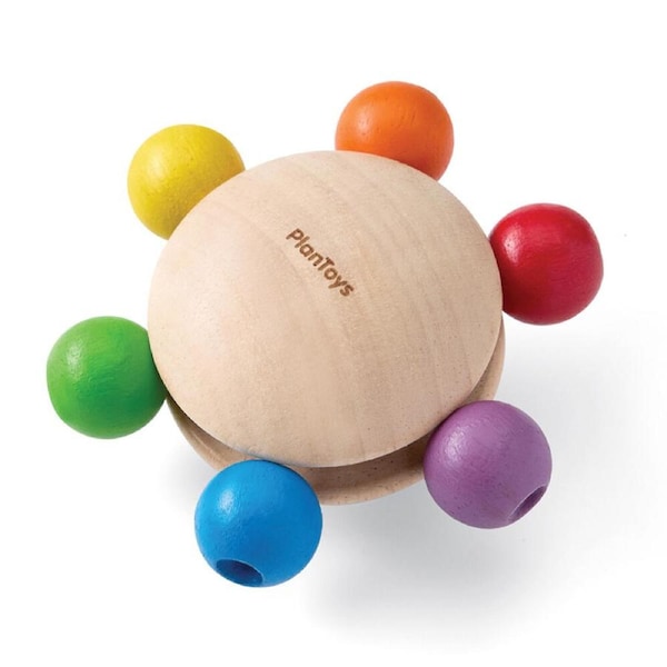 PlanToys Pull & Grasp Wooden Sensory Kids Interactive Fidget Play Toy 9m+