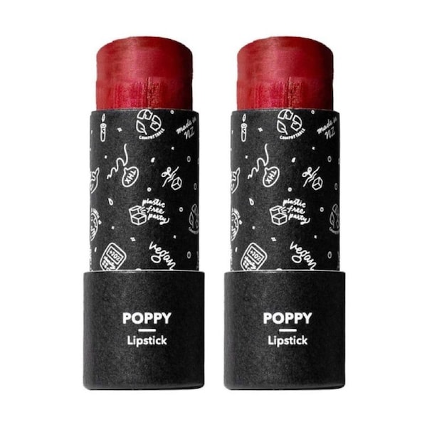 2 x ETHIQUE Lipstick 8g - Poppy Ruby Red