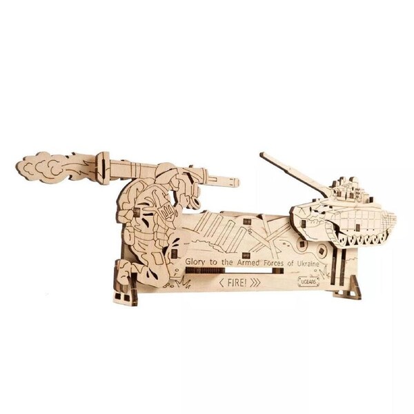 Ukraine Made Ugears Fire And Forget Mechanical Wooden Puzzle Model Kit