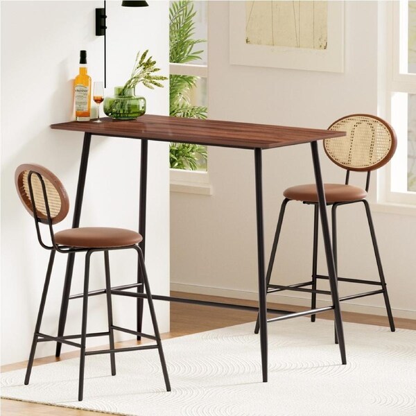 Artiss Bar Table Stools Set Dining Desk Industrial Kitchen Chairs Cafe Pub