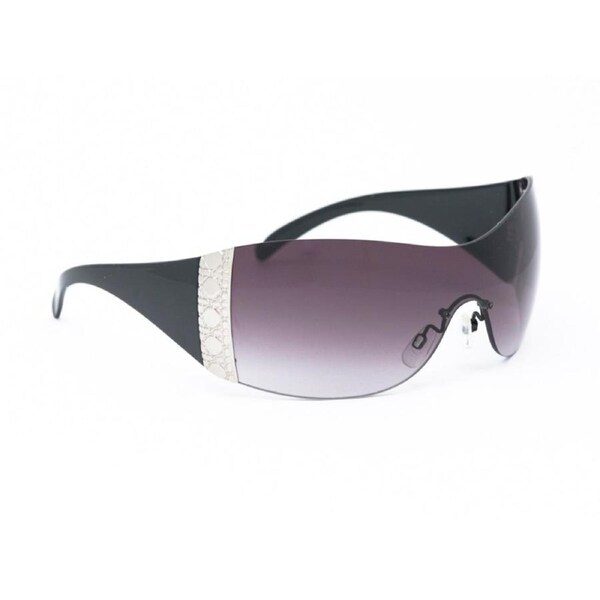 Yingchang Sunglasses - Grey Lens with Black and Silver Arms - Wrap Around