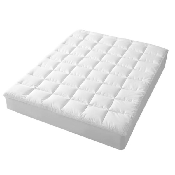 Hacienda Hypoallergenic, Antibacterial w/ 100% Microfiber filling Mattress Topper - QUEEN