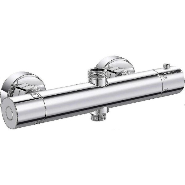 Mixer Thermostatic Shower 2 Outputs, Brass Shower Thermostatic Tap, Double Shower Mixer High Outlet
