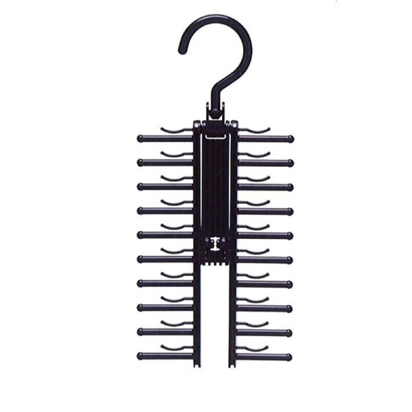360 Degree Rotating Tie Hanger with 20 Hooks for Closet Scarves Belts Organisation