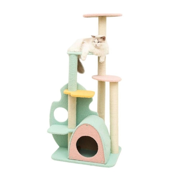 Multi Level Cat Climbing Tree Scratching Post Stand Large Activity Furniture