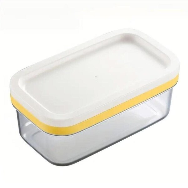 Rectangular Butter Box Storage Container Cheese Cutter Kitchen Organizer Lid