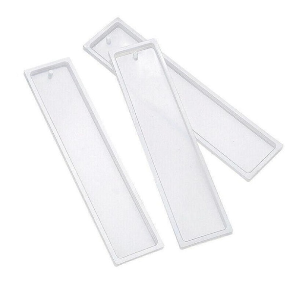 5PCS Silicone Bookmark Mould Rectangle Resin Craft Making Tool for DIY Projects
