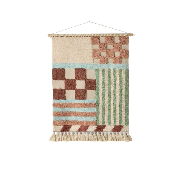 Linen House Cotton Calla Wall Hanging Tapestry Woven Wall Art Decor 80x100cm