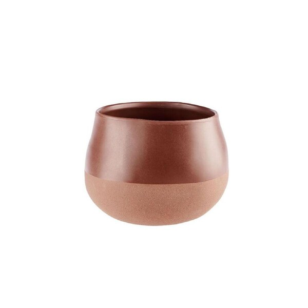 Linen House Nakia Clay Planter Plant Pot 20cm Home/Garden/Tabletop Decor Brown