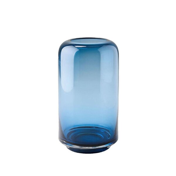 Linen House Penny Indigo Glass Vase 25cm Home/Tabletop Indoor Decor Blue