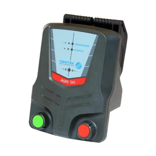 Nemtek Agri 50km Mains / Battery Electric Fence Energiser - AE-A050J
