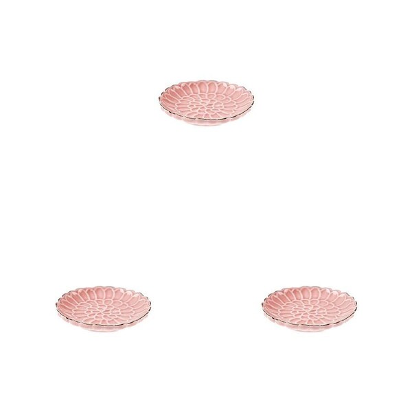 3PK Linen House Porcelain Trinket Plate Jewelry Storage Dish Holder 10cm Rosebud