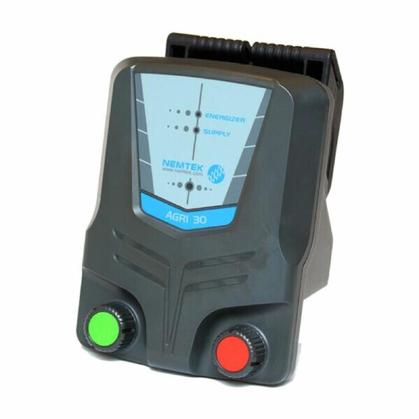 Nemtek Agri 30km Mains / Battery Electric Fence Energiser - AE-A030J