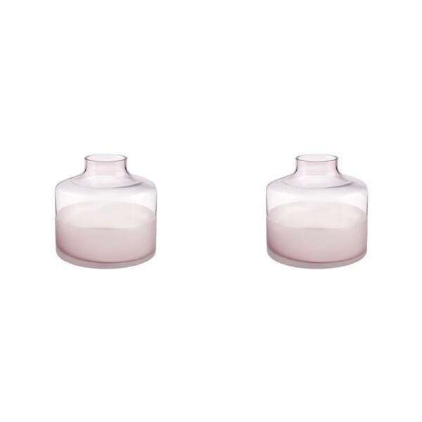 2PK Linen House Daphne 16cm Glass Vase Home/Living Room/Tabletop Decor Pink