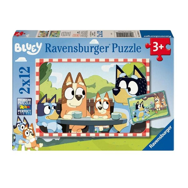 2x12pc Ravensburger Bluey Floor Jigsaw Puzzle 271x18cm Set Kids/Children 3y+