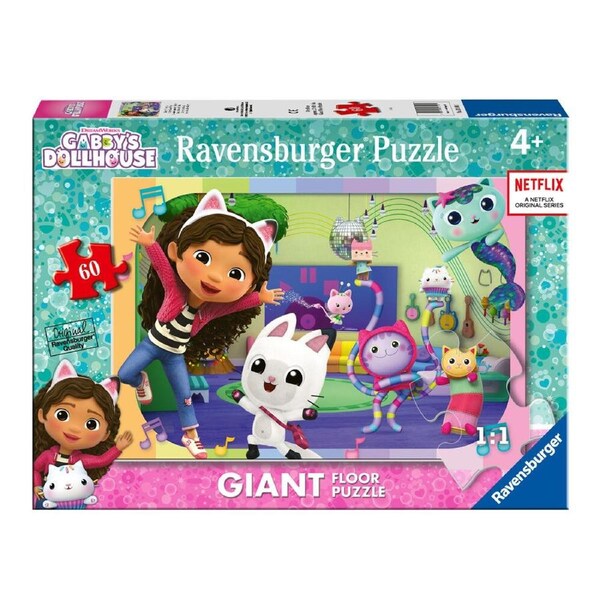60pc Ravensburger Gabby's Dollhouse Giant Floor Jigsaw Puzzle Children 4y+