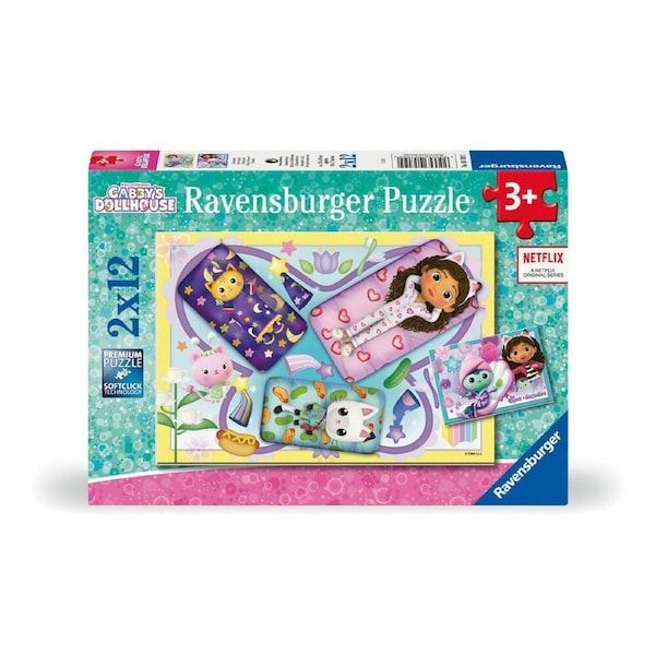 2x12pc Ravensburger Gabby's Dollhouse Jigsaw Puzzle Set Kids/Children 3y+