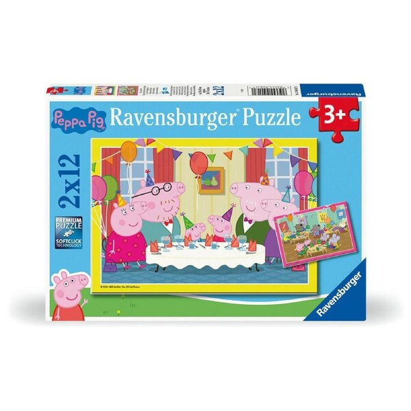 2x12pc Ravensburger Peppa Pig Floor Jigsaw Puzzle Set Kids/Children 3y+