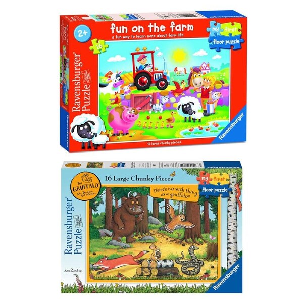 Ravensburger My First Floor Puzzle Fun On The Farm/The Gruffalo Combo 2-3y