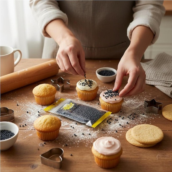 Bakette Sprinkles Sugar Pearls Black 56g